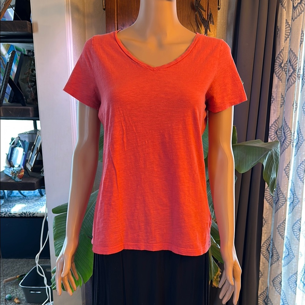 Women's V-Neck Coral Top